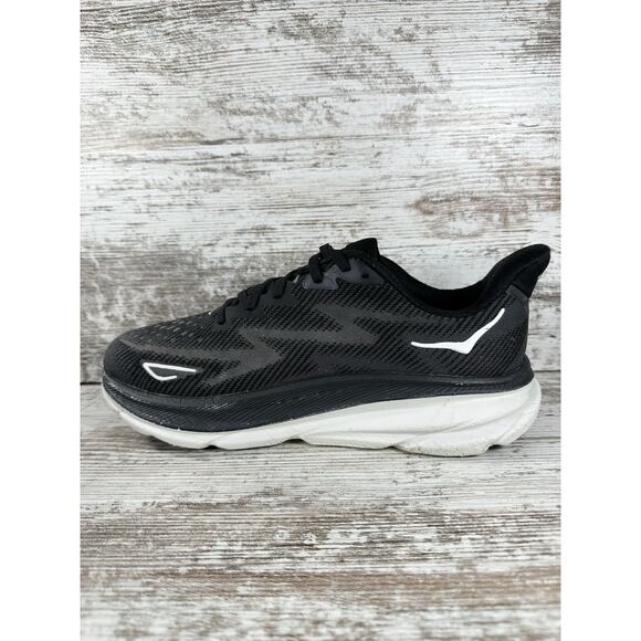 Women's Hoka One One Clifton 9 Black Running Shoes Sz 9.5B Athletic Great Shape! - Picture 3 of 13